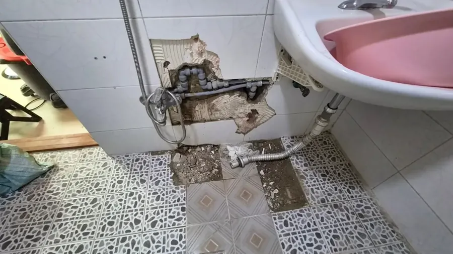 배관 막힘 작업 현장 사진