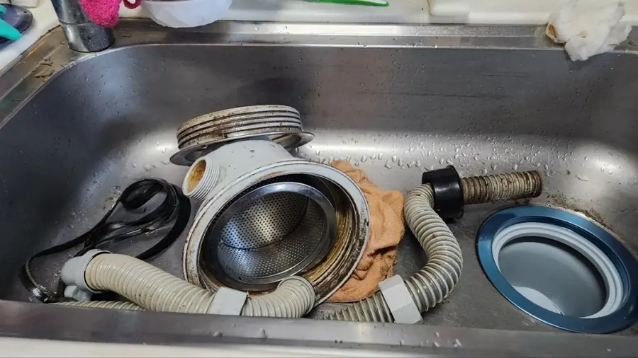 배관 막힘 작업 현장 사진