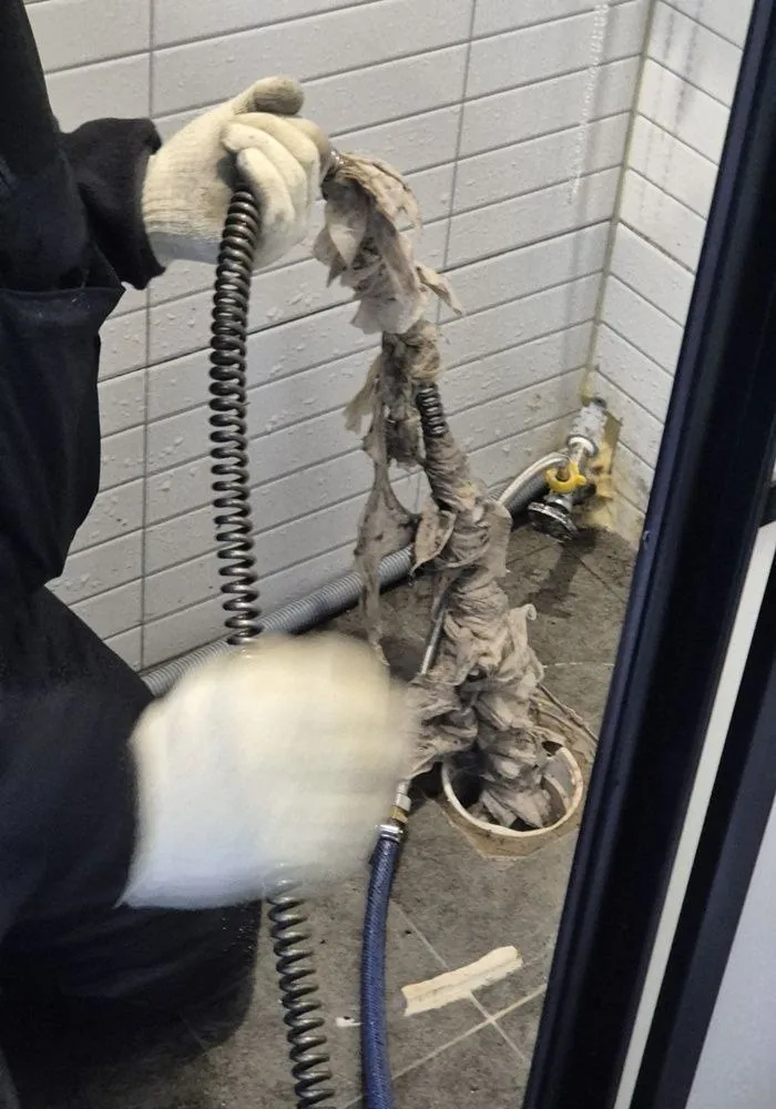 배관 막힘 작업 현장 사진
